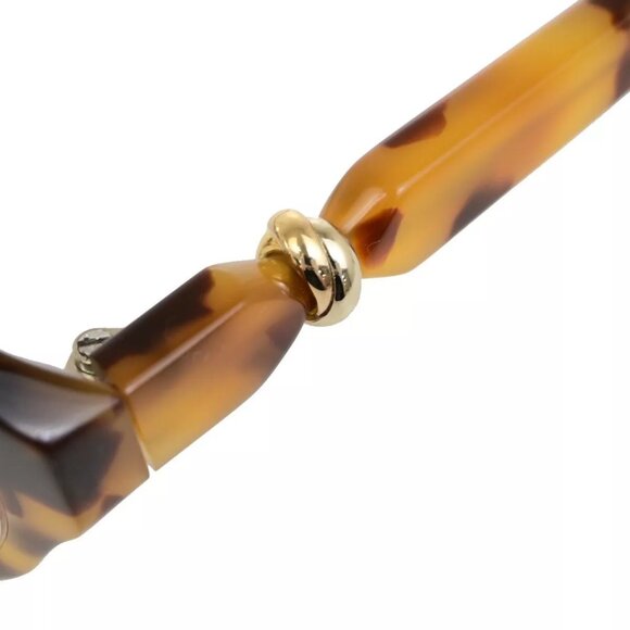 CARTIER Logos Trinity Glasses Eye Wear Plastic Gold Brown France 02YG890 - Picture 12 of 12
